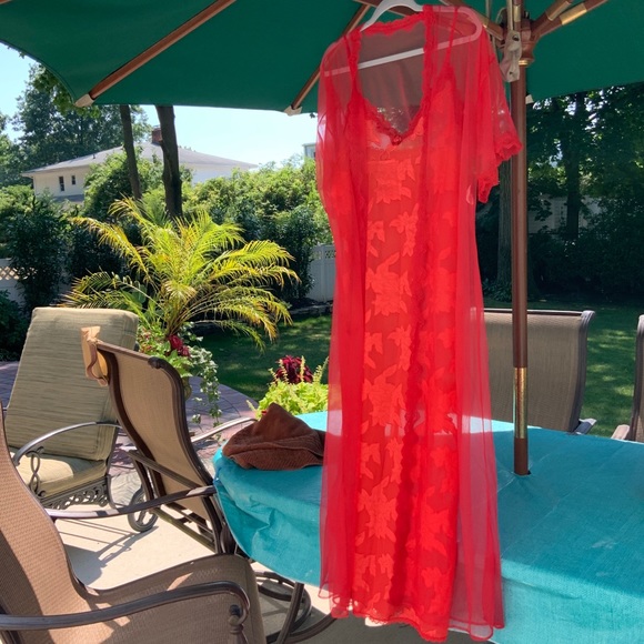 Other - Lace Lingerie with Sheer Duster in Valentines Day